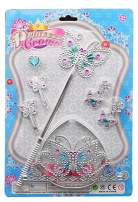 GSV Essentials Kids Girl Role Play Jewellery Toy Set, Compact And Lightweight Storage Case, Provides Endless Entertainment, Choice For Birthdays, Holidays, (Blue)