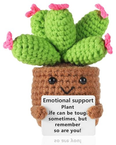 GZGRYTRC Emotional Support Plant, Exquisite Emotional Support Crochet, Soft Emotional Support Plush and Emotional Support Gift Crochet Apply to Office Decorations Family Relaxing Comfort