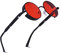 besbomig Sonnenbrille Damen Herren - Retro Rund Steampunk Brille UV400 Schutz Polarisiert Hippie Festliche Partybrille Fasching Brillen Rave Goggles Outdoor Aktivitäten Mode Accessoire