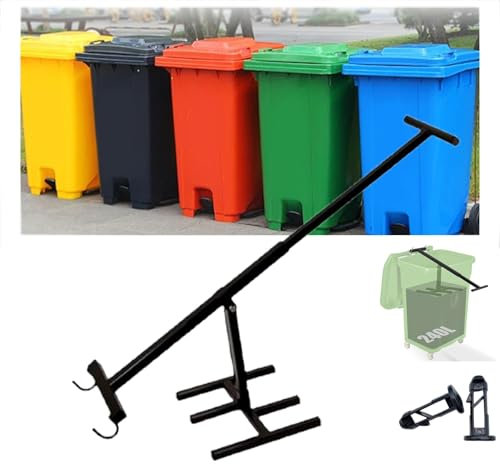 AVMLWEPA Wastemate bin compactor trash smasher Touchless Portable Waste Recycling Hand Tool 120L-660L Wheelie Bins Iron Compacting Trash Can with Adjustable Handle for Kitchen and Garden,Restaurant