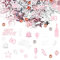 Happy 80th Birthday Confetti 30g 80th Anniversary Glitter Foil Table Decoration Sequins for 80 Years Birthday Table Confetti Party Decoration Rose Gold