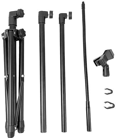 Totority Support De Microphone Réglable Sur Pied Avec Perche Pour Diffusion Et Enregistrement