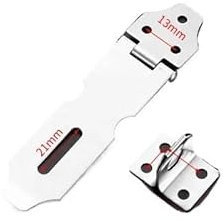 JKELPV Safes Tresor Edelstahl Vorhängeschloss Tor Haspe Klammer Tür 90 Grad Riegel Schloss Schuppen Riegel Haushalt Einbruch-Proof(3inch)