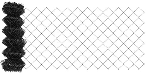 vidaXL Chain Link Fence 10 x 0.6 m Steel Grey
