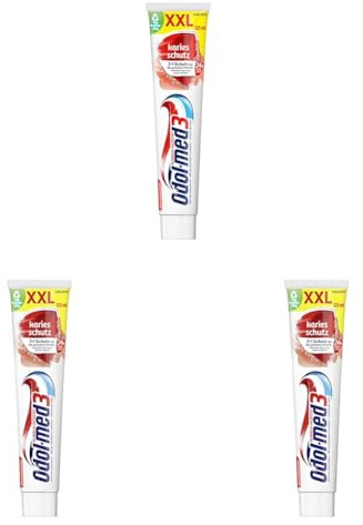 Odol-med3 Zahnsteinschutz Zahnpasta, 125ml - Zahncreme bei Zahnstein, Die klinisch getestete Odol-med3 Zahnsteinschutz Formel mit Mikro-Reinigungspartikeln zahncreme (Packung mit 3)