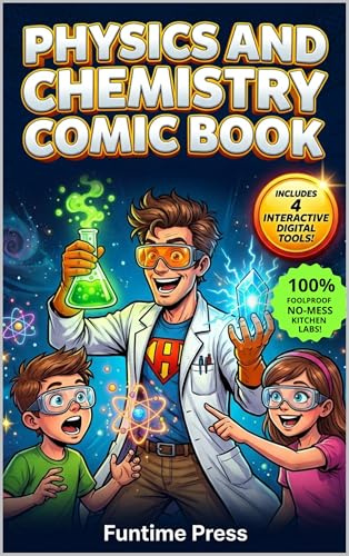 Physics and Chemistry Comic Book: Say Goodbye to Boring Textbooks! A Visual STEM Journey Featuring Action Comics, Real-World Home Labs, and Epic Interactive ... Tools for Smart Kids (English Edition)