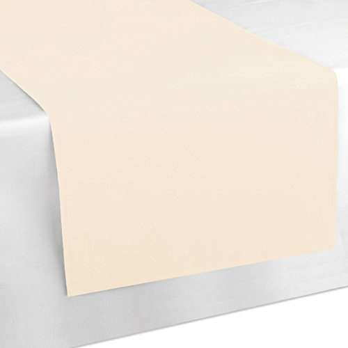 Bestlivings Tischläufer Tischband Tischuntersetzer 140x40 cm, schlicht und modern in vielen erhältlich (beige - Creme)