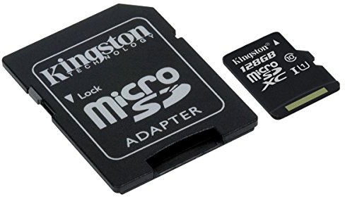 Kingston SDCS/128GB MicroSD Canvas Select UHS-I Classe 10 avec vitesse de lecture allant jusqu’à 80Mo/s ( avec adaptateur SD ) - Donnez vie à vos vidéos HD