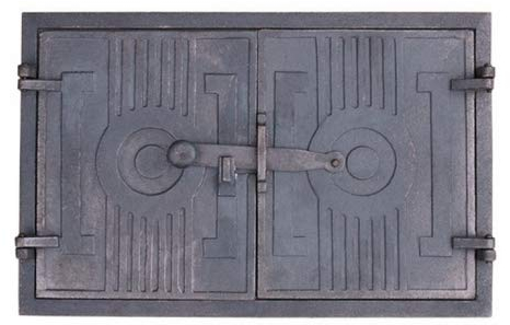 QLS Porte de four à bois en fonte - 43 x 27 cm