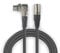 Audibax Silver Cable XLR Macho - XLR Hembra Acodado 50 cm Negro