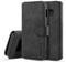 UEEBAI PU Leather Case for Samsung Galaxy S10, Vintage Retro Premium Wallet Flip Cover TPU Inner Shell [Card Slots] [Magnetic Closure] Stand Function Folio Shockproof Full Protection - Black