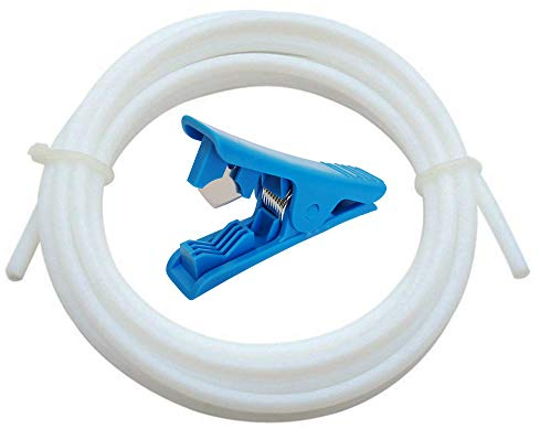 3D-Drucker Teflon-Schlauch für Düse, CESFONJER 8 Meter PTFE 1,75 mm Filament ID 2 mm OD 4 mm TL-Feeder Hotend für Reprap Rostock Bowden Extruder + Leitung Rohrschneider