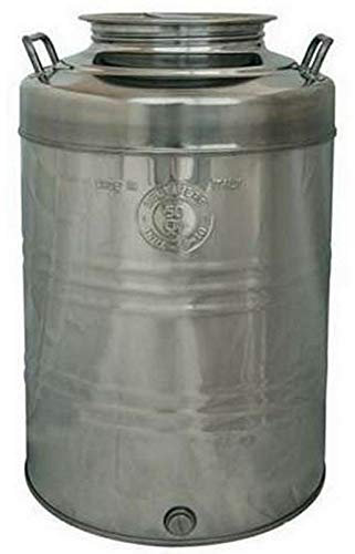 Belvivere Récipient à huile inox 18/10 soudé fond à pot America Made in Italy (30 litres)