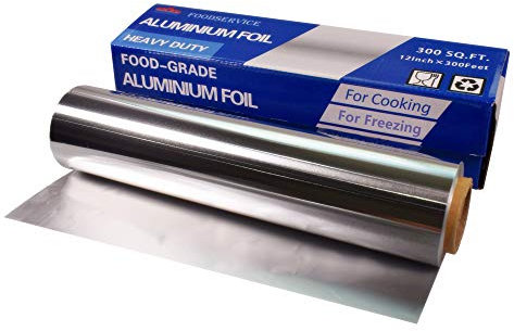 Rouleau de feuille d'aluminium très résistante, de qualité alimentaire, 30,5 cm x 90,5 m – 90 mètres carrés, 0,85 mm d'épaisseur.