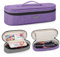 Teamoy Travel Case Compatible with Revlon One-Step Hair Dryer and Volumizer Hot Air Brush, Double-Layer Carrying Case for Hair Dryer Brush and Other Hair Accessories, Purple