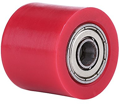 tensor de cadena de motocicleta, 8 mm rodillo tensor de cadena universal, polea de rodillo, piñón de cadena de guía de rueda para motocicleta, bici de tierra(rojo) tensor de cadena de motocicleta