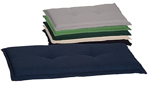 Beo Bankauflage Waschbar Ascot | Premium-Qualität Made in EU | Atmungsaktive Gartenbank Auflage nach Öko-Tex Standard | UV-beständige Sitzauflage Bank | Auflage Bank in Dunkel-Blau