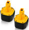 Zuliati 2 Stück 9,6 Volt 3600 mAh Ni-Mh DW9062 Akku Ersatz für Dewalt 9,6 V Akku DW9061 DE9036 DE9061 DE9062 DW926 DW955K DW955 DW926K-2 DW926K DW902 DW050