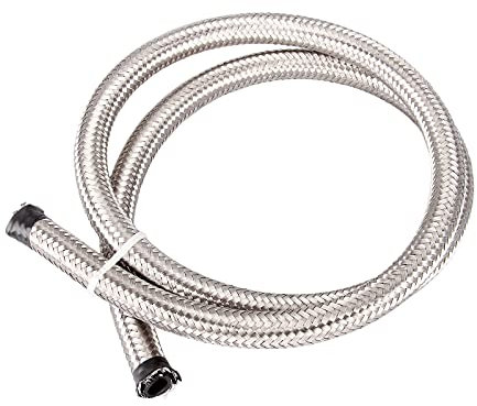 Twilight Garage Universal an -6 AN6 Stainless Steel Braided Fuel Line Oil/Gas Hose Length 1 Meter/3.3 FT