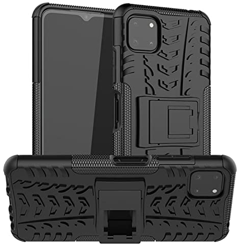 Verco Schutzhülle für Samsung Galaxy A22 5G Hülle, Armor Outdoor Handyhülle für Samsung A22 5G Case Panzer Hardcase [Cover geeignet für Baustelle], Schwarz