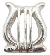 Zither: Brosche Von Jacke aus Silber 925 - Pins - Werkzeug Musikinstrument - Lira - Musiker - Wiener Philharmoniker
