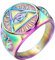 PAURO Herren Edelstahl All Seeing Triangle Eye of Providence Ring Regenbogengröße 60