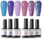 RSTYLE Smalto Semipermanente, 6 Colori Smalti Semipermanenti per Unghie da Winter Snow CollectionDreamy Winter Night UV LED Gel Nail Polish Professionali Soak Off Manicure Set Gialla 6ML (Viola)