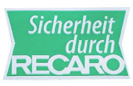 RECARO Patch Sicherheit durch RECARO | 2er Set | 80 x 45mm | Zum Aufnähen oder Aufbügeln | Hochwertiges Patches Set zur individuellen Gestaltung