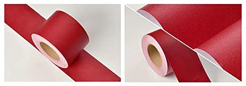 Bordure de papier peint Frise Murale Adhesive Bordure Papier Peint Frise Autocollante pour Cuisine, Salle de Bains, Plafond, Salon, Chambre Décoration Murale rouge cinabre mat 5cm X 500cm