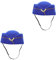 NUOBESTY Hut Flugbegleiterin 2st Stewardess Baskenmütze Vintage Britisch Stewardess Kostüm Matrosenhut Pilotenmütze Blauer Hut Der Stewardess Stewardess-hüte Kostüm Für Damen Fräulein Cosplay Gefühlt