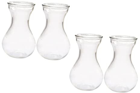 YARNOW 4stücke Glasvase Für Hyazinthen Kreative Terrarium Blumentöpfe Transparentes Design Für Moderne Tischdeko Und Pflanzenpflege Für Büro Und Zuhause