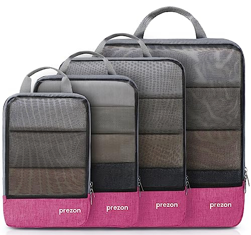 Prezon Cubes de Rangement Compressibles, Sac de Rangement Extensible pour organiser vos bagages de voyage, organiseur de bagages pour sac à dos et valise