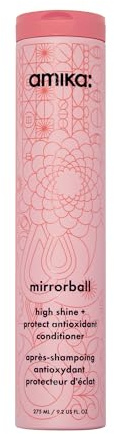 amika Mirrorball Shine + Protect Antioxidant Conditioner 275 ml | Haarspülung für glänzendes Haar mit Vitaminen & Antioxidantien I Haarpflege für glanzloses und stumpfes Haar | Sulfat- & Parabenfrei