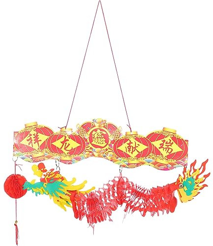 OSALADI Décoration en Papier 3D À Suspendre en Forme De Dragon pour La Célébration du Nouvel an Facile À