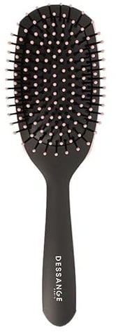 Dessange Haarbürste – aus Nylon – für alle Haartypen – Entwirrung tief – bequem – weich – weiches Knäuel – einteiliges Design – Massage-Noppen
