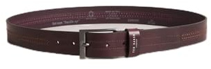 Ted Baker Herren Crisic Stitch Detail Leather Belt Gürtel, Oxblood, 6