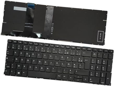Clavier d'ordinateur Portable Compatible avec HP Probook 450 G8 G9 G10, 455 G8 G9 G10 Disposition française Rétro - éclairé