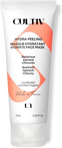 Cultiv Cosmetique - Masque Visage Exfoliant Doux 75ml - Soin 2-en-1 Hydratation et Exfoliation - Teint Éclatant - Douceur et Confort - Bio et Naturel