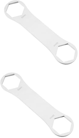POPETPOP 2pcs Stainless Steel Fork Cap Spanner Front Fork Remover Tool Ratchet Wrench for