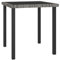 QZZCED Garten-Esstisch Grau 70x70x73 cm Poly Rattan, Outdoor Tisch Patio Tisch Garten Lounge Tisch Balkon Esstisch für Gärten, Terrassen, Balkone