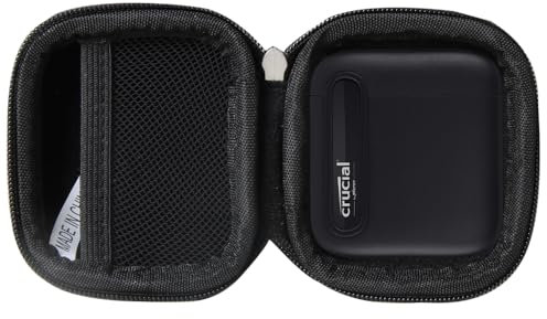 Adada Hard Travel Case for Crucial X6 500GB / 1TB / 2TB / 4TB Portable SSD External Solid State Drive