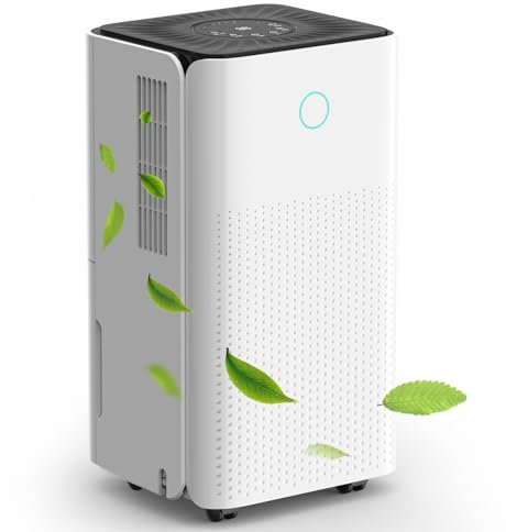2000 Sq.ft Dehumidifier for Basement, LUKO 30 Pint Dehumidifier with Drain Hose for Continuous Drainage, Intelligent Humidity Control Panel and 24H Timer, 3 Modes, Child Lock, Auto Defrost