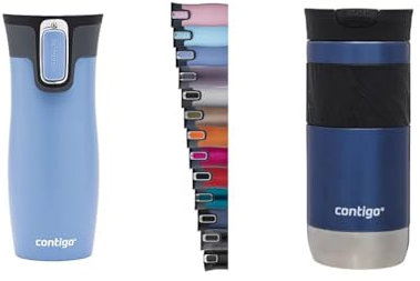 Contigo Unisex's West Loop Autoseal Thermobecher, Edelstahl Isolierbecher, Kaffeebecher to Go & Byron 2.0 Thermal Mug, Stainless Steel Insulated Mug with Snapseal Lock, Coffee Mug to go