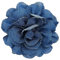 Saddgo Broche fleur de camélia en tissu bleu pour femme faite à la main en tissu pour corsage bijoux fantaisie badge accessoires en tissu