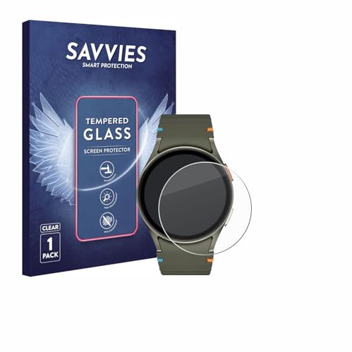 Savvies Panzer Schutz Glas für Samsung Galaxy Watch 7 (40 mm) 9H Hartglas, Anti-Fingerprint, Displayschutz