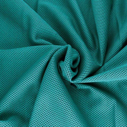 1m Air-Mesh Netzstoff Bekleidungsnetz Meshgewebe Stoff Netzgewebe Netzfutter Futterstoff, Farbe:petrol