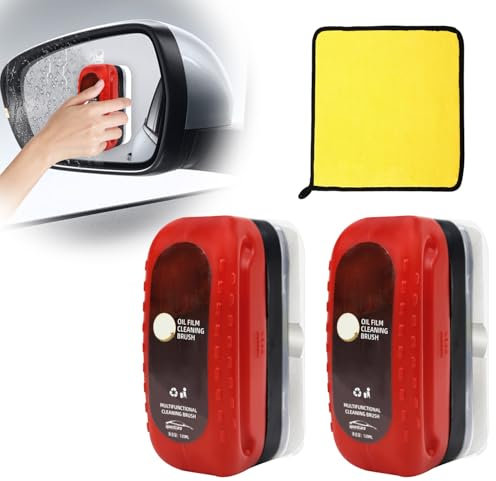 Fosoloni Ölfilm-Entferner, Leistungsstarker Windschutzscheibenreiniger, Multifunktionale Kfz-Ölfilm-Reinigungsbürste, 2025 Neu，Für Autospiegel, Windschutzscheiben, Autoinnenräume