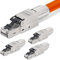AVNSCNK Lot de 4 fiches Cat 7 RJ45 Cat 7 NS-7 vers borne de coupe (LSA), contacts plaqués or, fiche réseau Cat 7 sans outil, connecteur LAN 10 Gbps pour câble patch et câble de pose