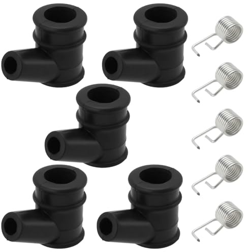 YINETTECH 10 tappi per candela di accensione per tosaerba e motosega a molla ad alta pressione con diametro del foro di 5 mm e 10 mm, adatti per motosega a spazzola
