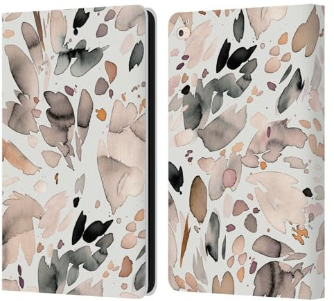 Head Case Designs Licenza Ufficiale Ninola Astratto Marrone Motivi Colorati Custodia Portafoglio in Pelle Compatibile con Apple iPad Air 2 (2014)